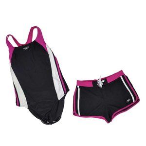 Girls Speedo Bathing Suit and Swim Shorts